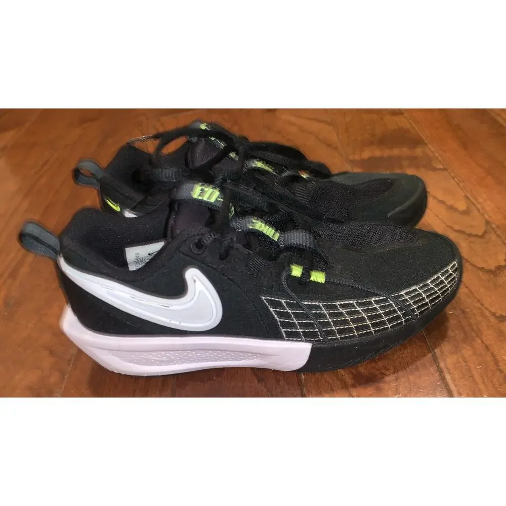 Nike Black White Volt Youth Sneakers Size 5Y Streetwear Sportcore Athletic Shoes